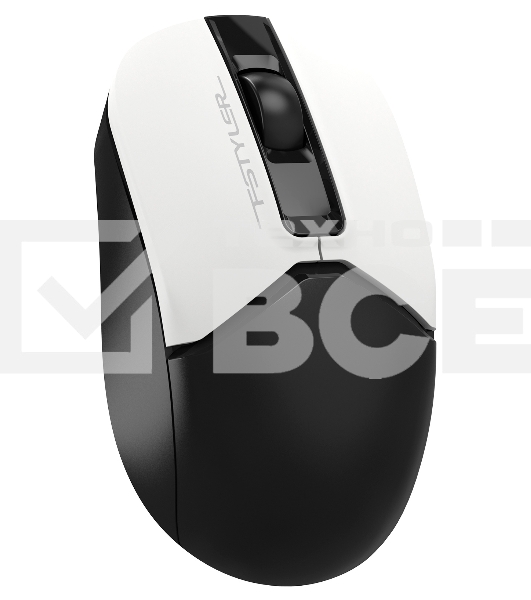 Мышь беспроводная A4Tech Fstyler FB12 белый/черный, 1200 dpi, радиоканал, Bluetooth, USB, кнопки - 3
