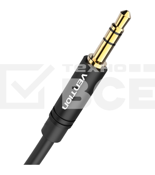 Кабель Vention аудио Jack 3,5 mm M/Jack 3,5 mm M  - 0.5м Черный