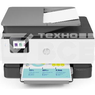 МФУ струйный HP OfficeJet Pro 9013 AiO Printer, A4, цветной, печ. до 32/18 стр/мин. (ч/б/цв.), скан. до 8 стр/мин., 1200 x 4800 dpi (печ.), 1200x1200dpi (скан.), USB, RJ-45, Wi-Fi