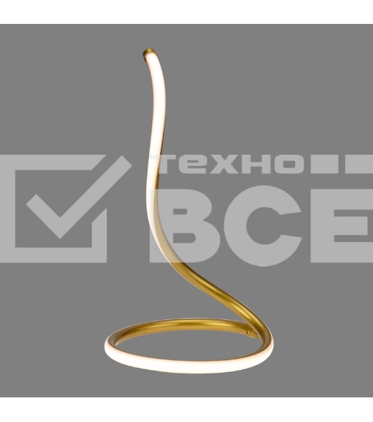 Светильник декоративный Spiral Uno, LED, 2Вт, 3000К, 5В, золотой Rexant