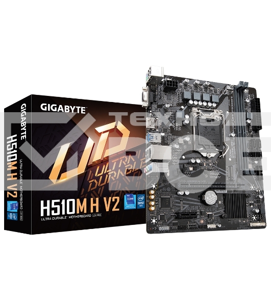 Материнская плата Gigabyte H510M H V2, LGA 1200, Intel H470, 2xDDR4, 4xSATA 6 Гбит/с, 1xM.2, 1xPCIe 3.0 x16, 1xPCIe 3.0 x1, 1xHDMI, 1xVGA, 1x 1Gb LAN, 2xUSB-A 3.2 Gen 1, 4xUSB-A 2.0, 3x3.5 мм, 7.1, Micro ATX