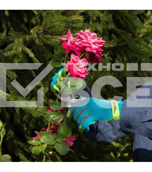 Перчатки садовые на липучке, силиконовое нанесение, размер 7, Luxe Palisad