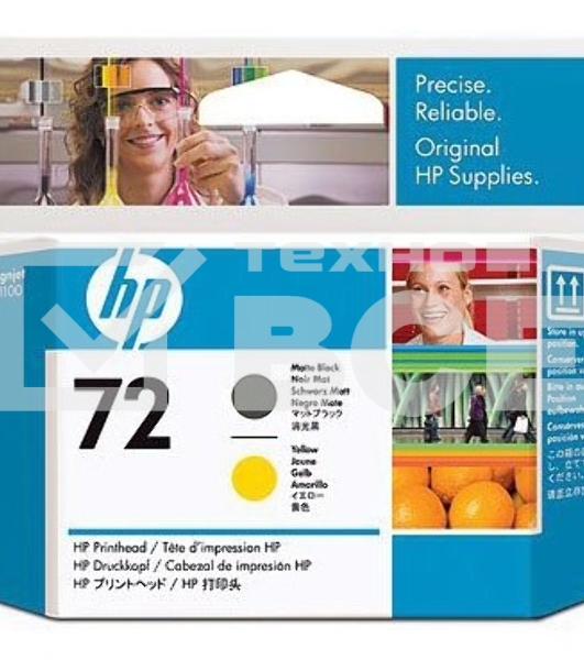 Картридж струйный HP №72 C9384A черный матовый/желтый печатающая головка для HP DJ T1100/T610