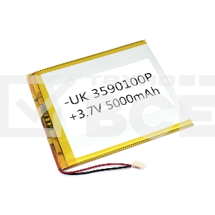 Аккумулятор Li-Pol (батарея) 3.5x90x100мм 2pin 3.7V/5000mAh