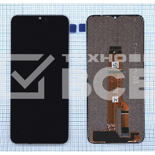 Дисплей (модуль) для Huawei Honor X6A в сборе с тачскрином черный