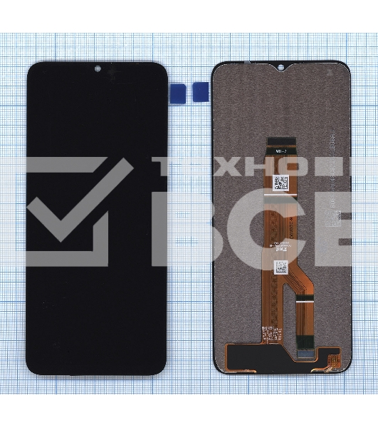 Дисплей (модуль) для Huawei Honor X6A в сборе с тачскрином черный