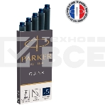 Картридж Parker Quink Z11 (CW1950385) черный/синие чернила для ручек перьевых (5шт), фото 1