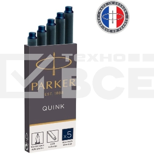 Картридж Parker Quink Z11 (CW1950385) черный/синие чернила для ручек перьевых (5шт)