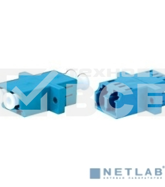 Монтажное оборудование Hyperline DLC-DLC-SM Проходной адаптер LC-LC duplex, SM (для одномодового кабеля), корпус пластмассовый (SC Adapter Simplex dimension), (синий)