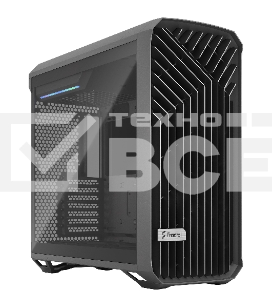 Компьютерный корпус Fractal Design Torrent Gray TG Light Tint / E-ATX, TG, 2x3.5, 4x2.5, 7xPCI, 1xUSB-C, 2xUSB3.0 / 2x180mm, 3x140mm fans inc. / FD-C-TOR1A-02
