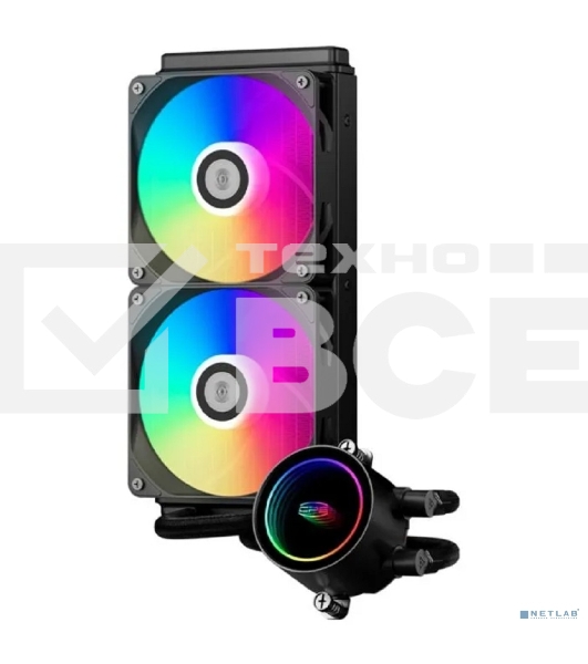 Система охлаждения PCCooler DA240 ARGB черный 120мм алюминий+медь 1800rpm 33.8db 3-pin 300W