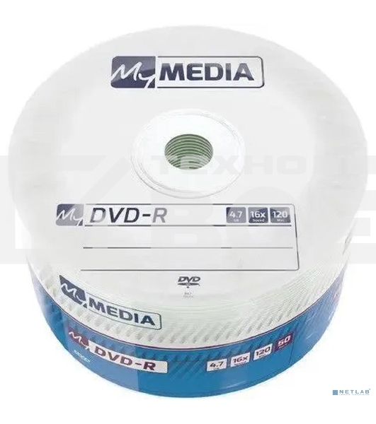 Диск DVD-R MyMedia 4.7Gb 16x Pack wrap (50шт) (69200)