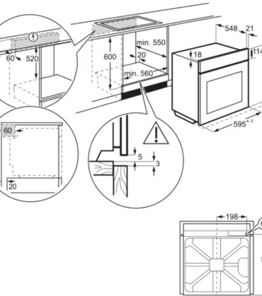 Встраиваемый электрический духовой шкаф Electrolux EOD3C70TK
