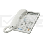 Телефон проводной Panasonic KX-TS2368RUW белый {2 линии, конференц-связь, спикер., 30 номеров памяти, ЖКД, Flash, часы }, фото 1