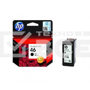 Картридж струйный HP 46 CZ637AE черный для HP DJ Adv 2020hc/2520hc (1500стр.)