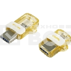 Флеш диск 64GB SanDisk Ultra Android Dual Drive OTG, m3.0/USB 3.0, White-Gold, фото 1