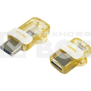 Флеш диск 64GB SanDisk Ultra Android Dual Drive OTG, m3.0/USB 3.0, White-Gold