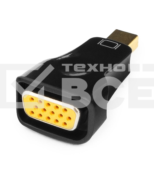 Переходник miniDisplayPort - VGA, Cablexpert A-mDPM-VGAF-01, 20M/15F, черный, пакет