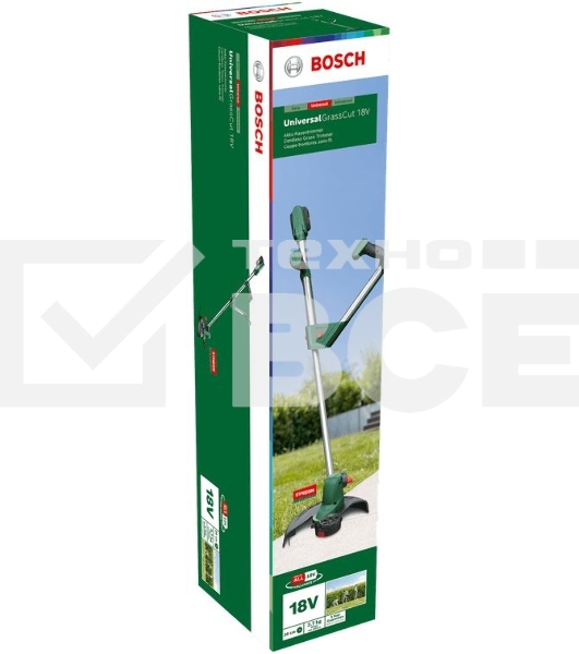 Триммер электрический Bosch UniversalGrassCut 18V-26 аккум. неразбор.штан. реж.эл.:леска