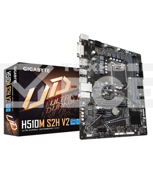 Материнская плата Gigabyte H510M H V2, LGA 1200, Intel H470, 2xDDR4, 4xSATA 6 Гбит/с, 1xM.2, 1xPCIe 3.0 x16, 1xPCIe 3.0 x1, 1xHDMI, 1xVGA, 1x 1Gb LAN, 2xUSB-A 3.2 Gen 1, 4xUSB-A 2.0, 3x3.5 мм, 7.1, Micro ATX