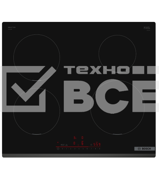 Индукционная варочная поверхность Bosch PIE631HB1E черный