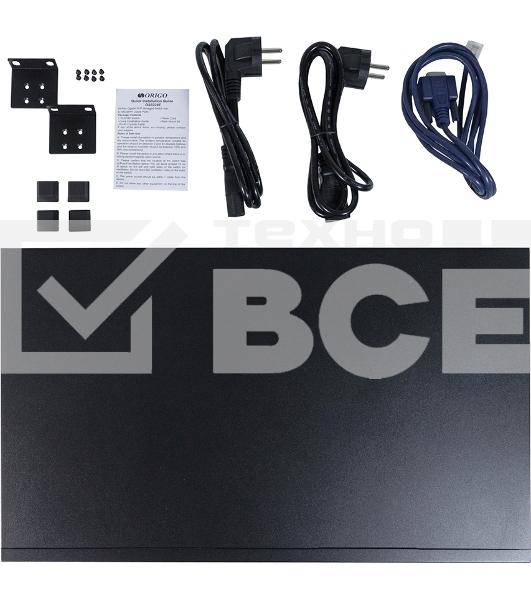 Коммутатор ORIGO Managed L3 Switch 24x1000Base-X SFP, 4x10GBase-X SFP+, RJ45 Console, 19