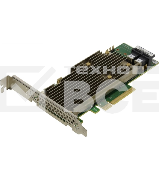 Контроллер LSI HBA 9460-8i SGL, 8-port int., 12Gb/s, SAS/SATA/PCIe (NVMe), RAID 0/1/5/6/10/50/60, Cache 2Gb DDR4, PCIe 3.1