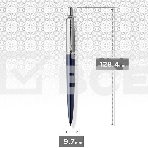 Ручка шариковая Parker Jotter Core K63 (CW1953186) Royal Blue CT M син. черн. подар.кор., фото9