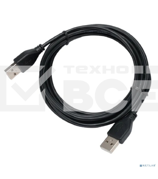 Кабель USB2.0 Cablexpert CC-USB2-AMAM-3M, AM/AM, экран, 28/26AWG, медь, Pro, 3м, черный, пакет