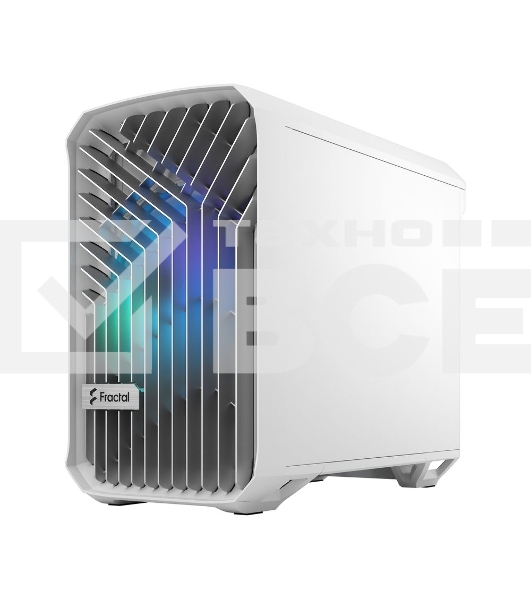 Компьютерный корпус без блока питания Fractal Design Torrent Nano RGb TG Clear Tint, Mini-Tower, 1x180мм RGb, 2xUSB-A 3.2 + 1xUSB 3.2 Type-C mITX, mDTX белый