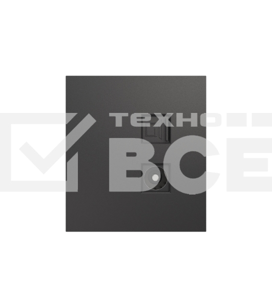 Розетка телевизионная Kranz STRONG компьютерная RJ45 кат6 + TV с/у графит