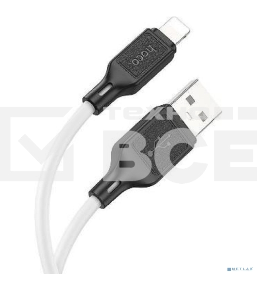 Кабель USB HOCO X90 Lightning/ 1m/ 2,4A/ Силикон/ White