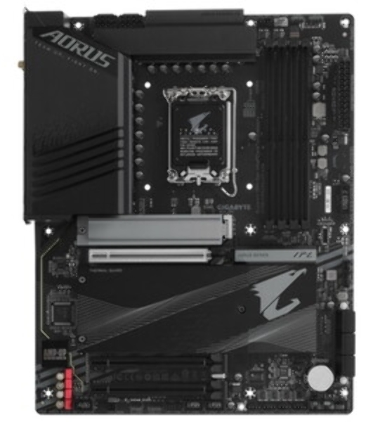Материнская плата Gigabyte Z790 AORUS ELITE AX, LGA 1700, Intel Z790, 4xDDR5, 6xSATA, 4xM.2, 1xPCI-E 5.0 x16, 1xPCI-E 3.0 x4, 1xDP, 1xHDMI, 1x 2.5Gb LAN, 2xUSB-A 2.0, 3xUSB-A 3.2 Gen 1, 2xUSB-A 3.2 Gen 2, 1xUSB-C 3.2 Gen 2x2, 7.1, ATX