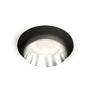 Комплект встраиваемого светильника Ambrella light XC6513022 SBK/PSL черный песок/серебро полированное MR16 GU5.3 (C6513, N6132)