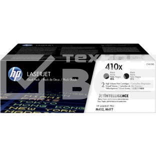 Картридж лазерный HP 410X черный двойная упаковка увеличенной емкости (CF410XD) для HP CLJ M477/M452/M377dw 2 х 6 500 стр.