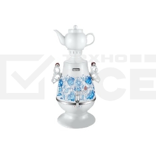 Самовар электрический CENTEK СТ-0091A Самовар Centek СТ-0091 A (белый+рисунок), 4.0л, 2300Вт, поддерж.t + LED индикатор, керам заварник