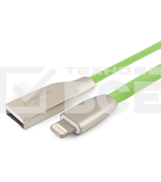 Кабель Cablexpert для Apple CC-G-APUSB01Gn-1M, AM/Lightning, серия Gold, длина 1м, зеленый, блистер