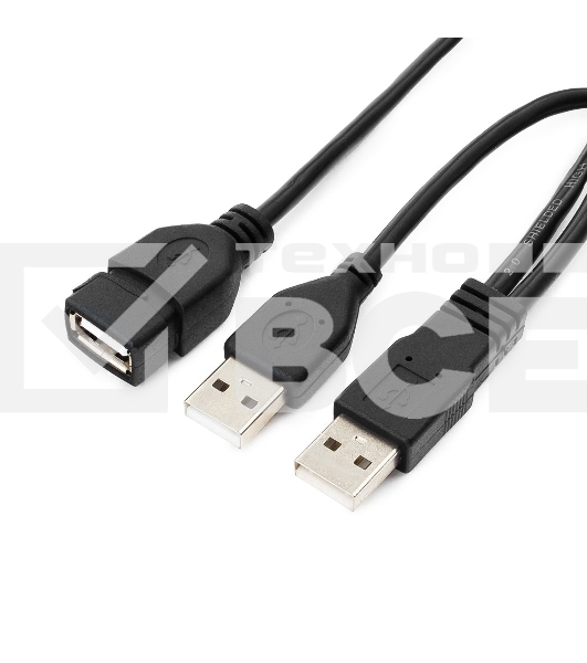 Кабель удлинитель USB 2.0 2xAM/AF 1.8м Gembird PRO, позол.конт., черный, пакет CCP-USB22-AMAF-6