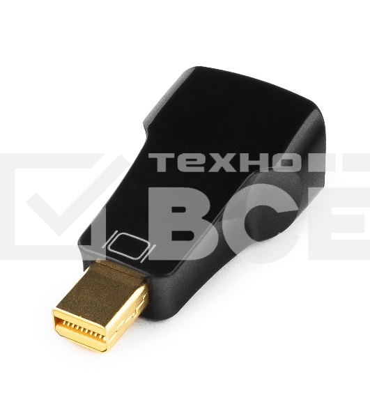 Переходник miniDisplayPort - VGA, Cablexpert A-mDPM-VGAF-01, 20M/15F, черный, пакет