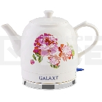 Чайник электрический Galaxy Line GL 0503, белый, керамический корпус, 1400 Вт, 1,4 л, индикатор работы, указатель максимального уровня воды, фото 1
