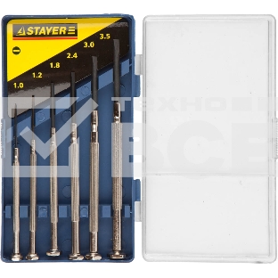Набор STAYER(2560-H6_z01) Отвертки для точных работ, 6 предметов
