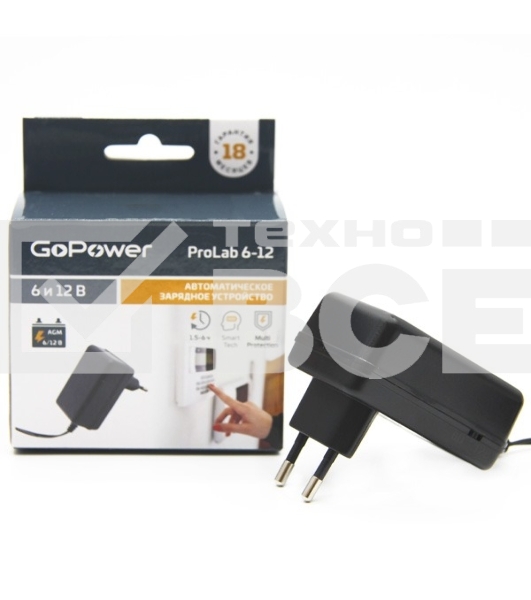 З/У для свинцово-кислотных аккумуляторов 6 и 12V GoPower ProLab 6-12 1.0A (1/100)