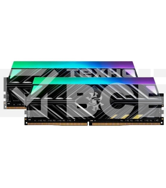 Оперативная память XPG Spectrix D41 RGB, 16GB (2x8GB), DDR4, 3200MHz, CL16, UDIMM, с радиатором, RGB, серый