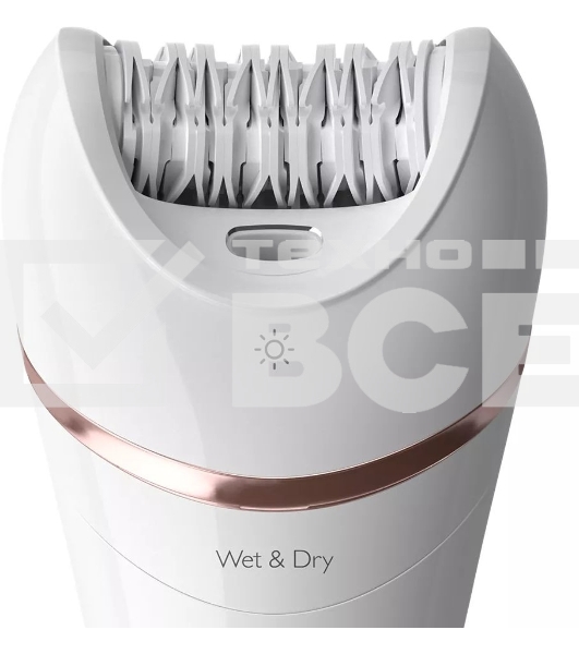 Эпилятор Philips BRE740/10 скор.:2 насад.:8 от аккум. белый