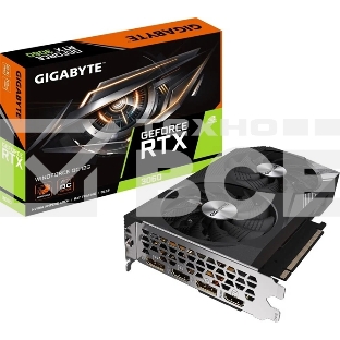 Видеокарта Gigabyte GV-N3060WF2OC-12GD (V2.0) PCIE16 12288Mb 192 GDDR6 1792/15000 HDMIx2 DPx2 HDCP Ret