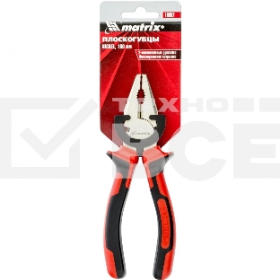 Плоскогубцы MATRIX NICKEL, 160 мм, никелированные, двухкомпонентные рукоятки 16902