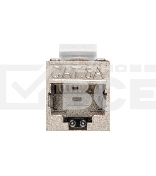 Модуль-вставка Keystone Jack RJ-45 ExeGate KJ-8P8C-SH-C6A-180-TL (Кат.6A, экранированная, 180 градусов, IDC Toolless (без инструмента))