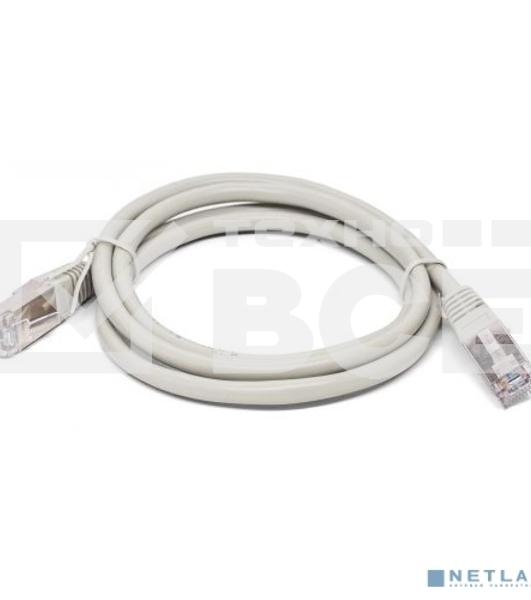 Кабель патч-корд, Filum FL-F5-1M F/UTP 5e cat. 1м, 26AWG(7x0.16 мм), омедненный алюминий (CCA), PVC, серый