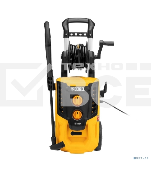 Моечная машина высокого давления Denzel R-180D, 2200 Вт, 180 бар, 380 л/ч, с барабаном