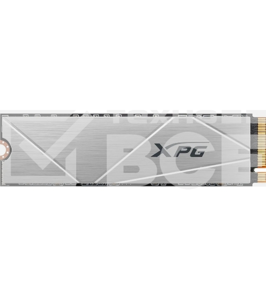 Накопитель SSD ADATA XPG GAMMIX S60, 1Tb, PCIe 4.0 x4, M.2 2280, NVMe, R/W 5000/3200, с радиатором